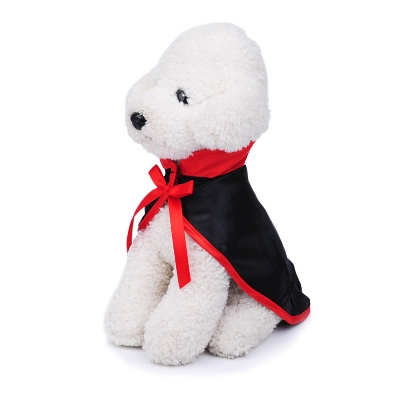 KFX-0614461 New Year's Red and Black Pet Cloak Costume for All Sizes