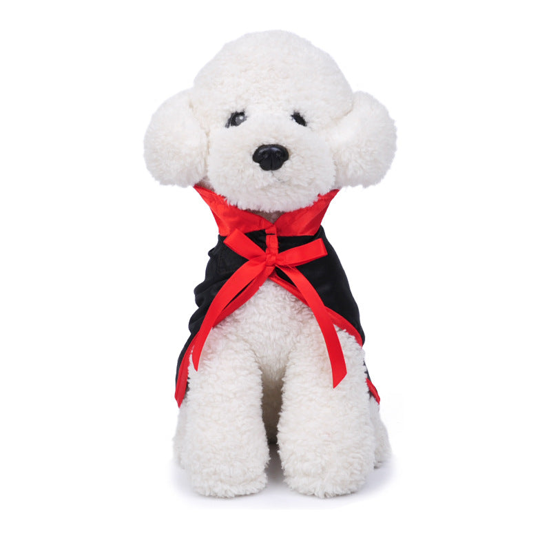 KFX-0614461 New Year's Red and Black Pet Cloak Costume for All Sizes