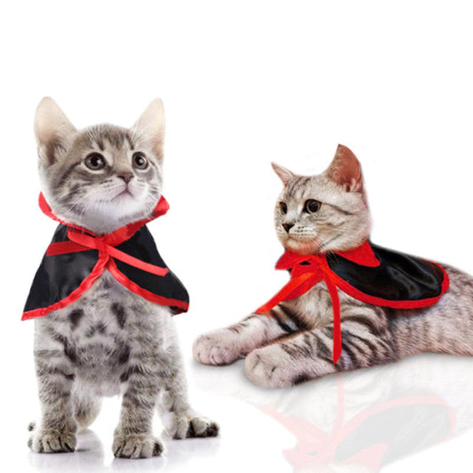 KFX-0614461 New Year's Red and Black Pet Cloak Costume for All Sizes