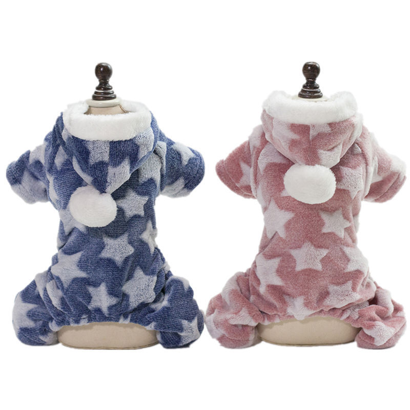 KFX-0618429 Cozy Four-Legged Dog Sweater with Star Print for Small to Medium Pets