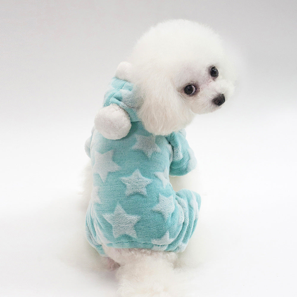 KFX-0618429 Cozy Four-Legged Dog Sweater with Star Print for Small to Medium Pets