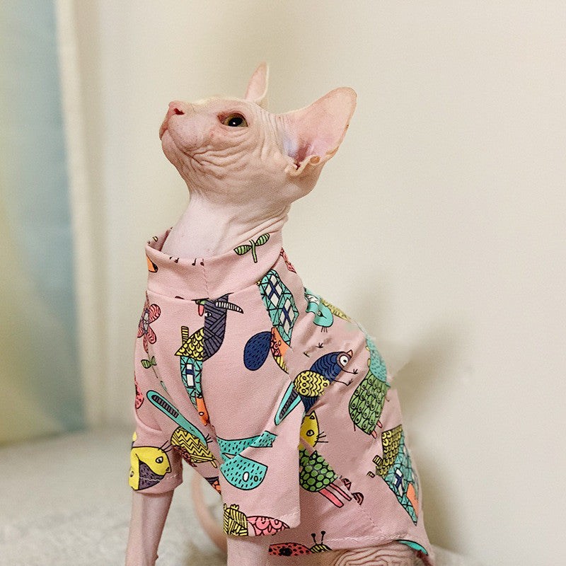 KFX-0620221 Casual Pink Clothes for Hairless Cats - Size XS to XL Available