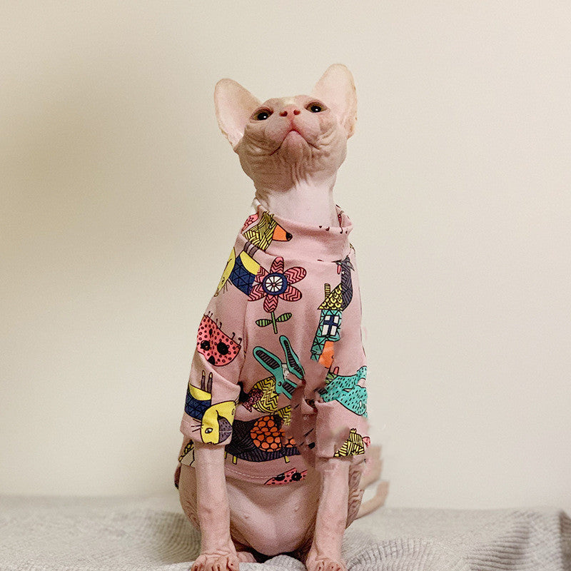 KFX-0620221 Casual Pink Clothes for Hairless Cats - Size XS to XL Available