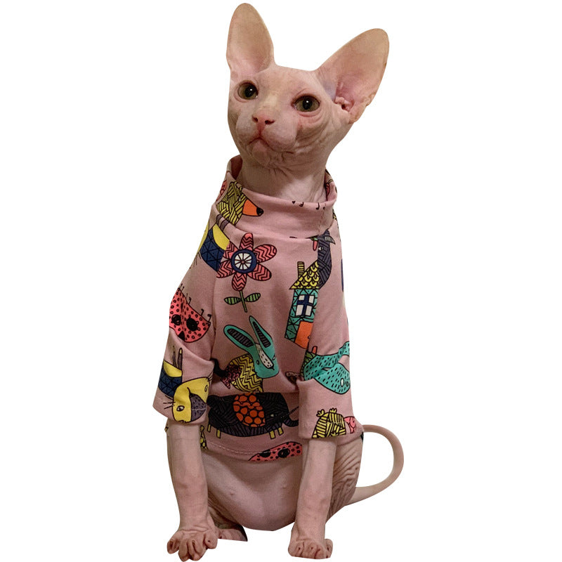 KFX-0620221 Casual Pink Clothes for Hairless Cats - Size XS to XL Available