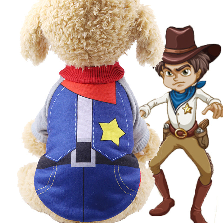KFX-0622013 Funny Halloween Pet Costume with Adjustable Hat and Cape - Soft Cotton Sweater Design