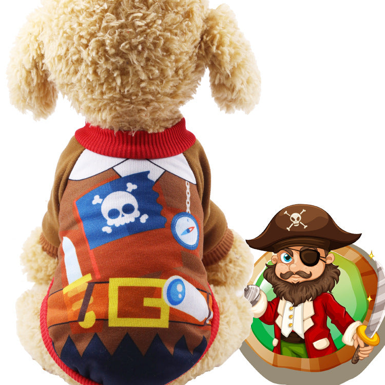KFX-0622013 Funny Halloween Pet Costume with Adjustable Hat and Cape - Soft Cotton Sweater Design