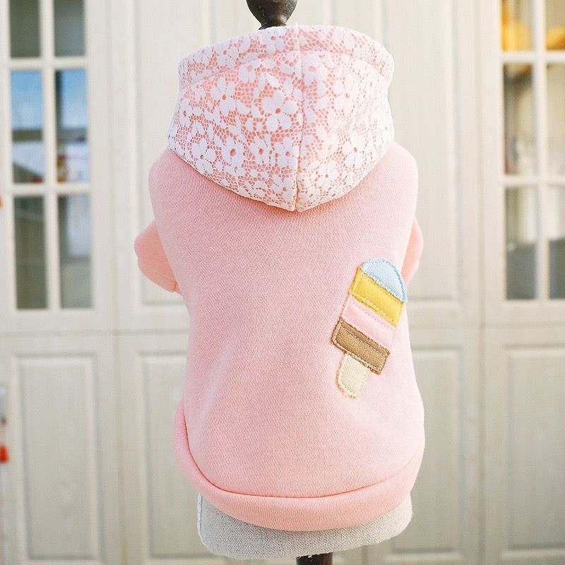 KFX-0622909 Plush Velvet Hooded Sports Sweater for Pets in Various Sizes