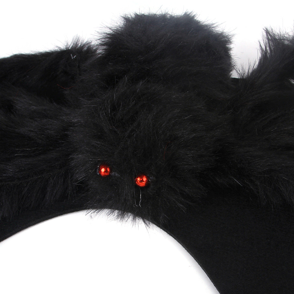 KFX-0625213 Spider Costume for Pets - Adorable Halloween Outfit for Cats and Dogs in Red and Black Cotton