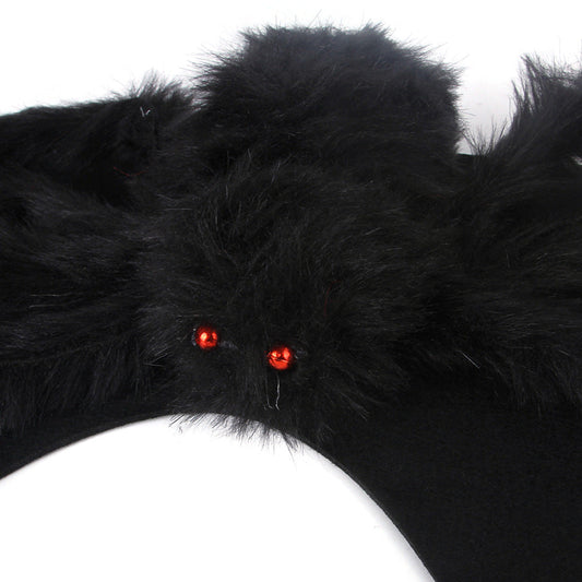 KFX-0625213 Spider Costume for Pets - Adorable Halloween Outfit for Cats and Dogs in Red and Black Cotton
