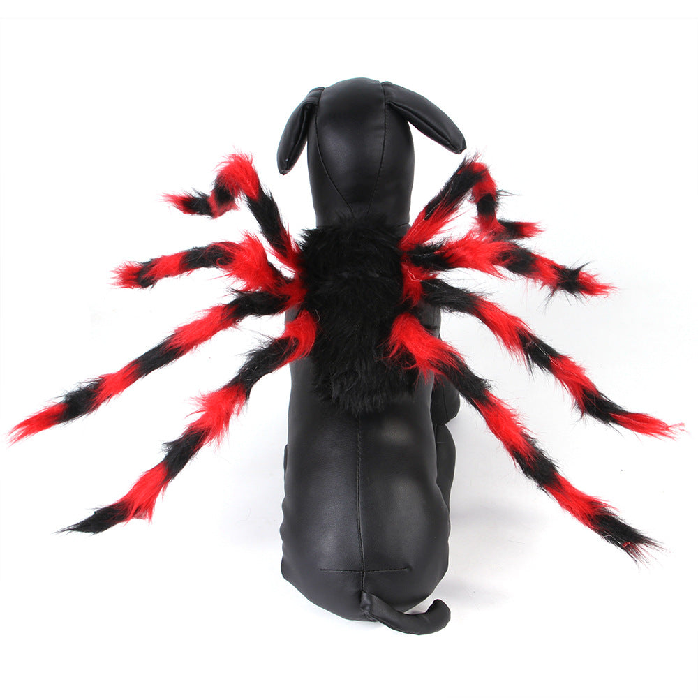 KFX-0625213 Spider Costume for Pets - Adorable Halloween Outfit for Cats and Dogs in Red and Black Cotton