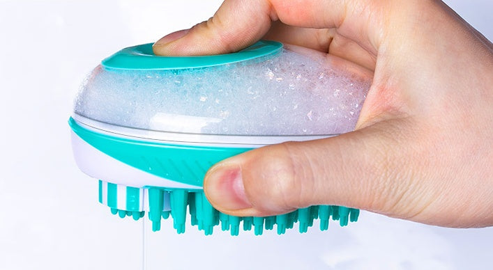 KFX-0625469 Pet Bath Massage Comb for Dogs and Cats - Dual Function ABS Brush with Soft Bristles