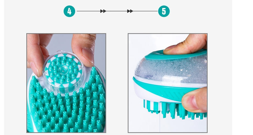 KFX-0625469 Pet Bath Massage Comb for Dogs and Cats - Dual Function ABS Brush with Soft Bristles
