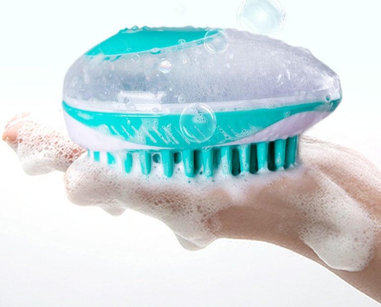 KFX-0625469 Pet Bath Massage Comb for Dogs and Cats - Dual Function ABS Brush with Soft Bristles