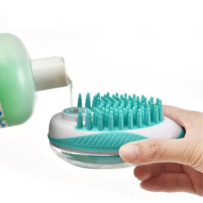 KFX-0625469 Pet Bath Massage Comb for Dogs and Cats - Dual Function ABS Brush with Soft Bristles