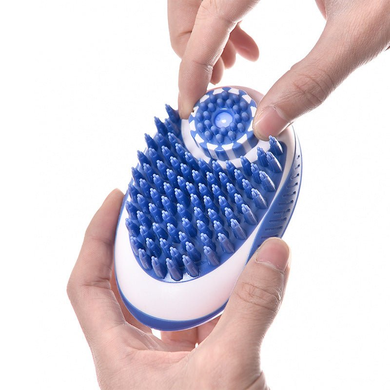 KFX-0625469 Pet Bath Massage Comb for Dogs and Cats - Dual Function ABS Brush with Soft Bristles