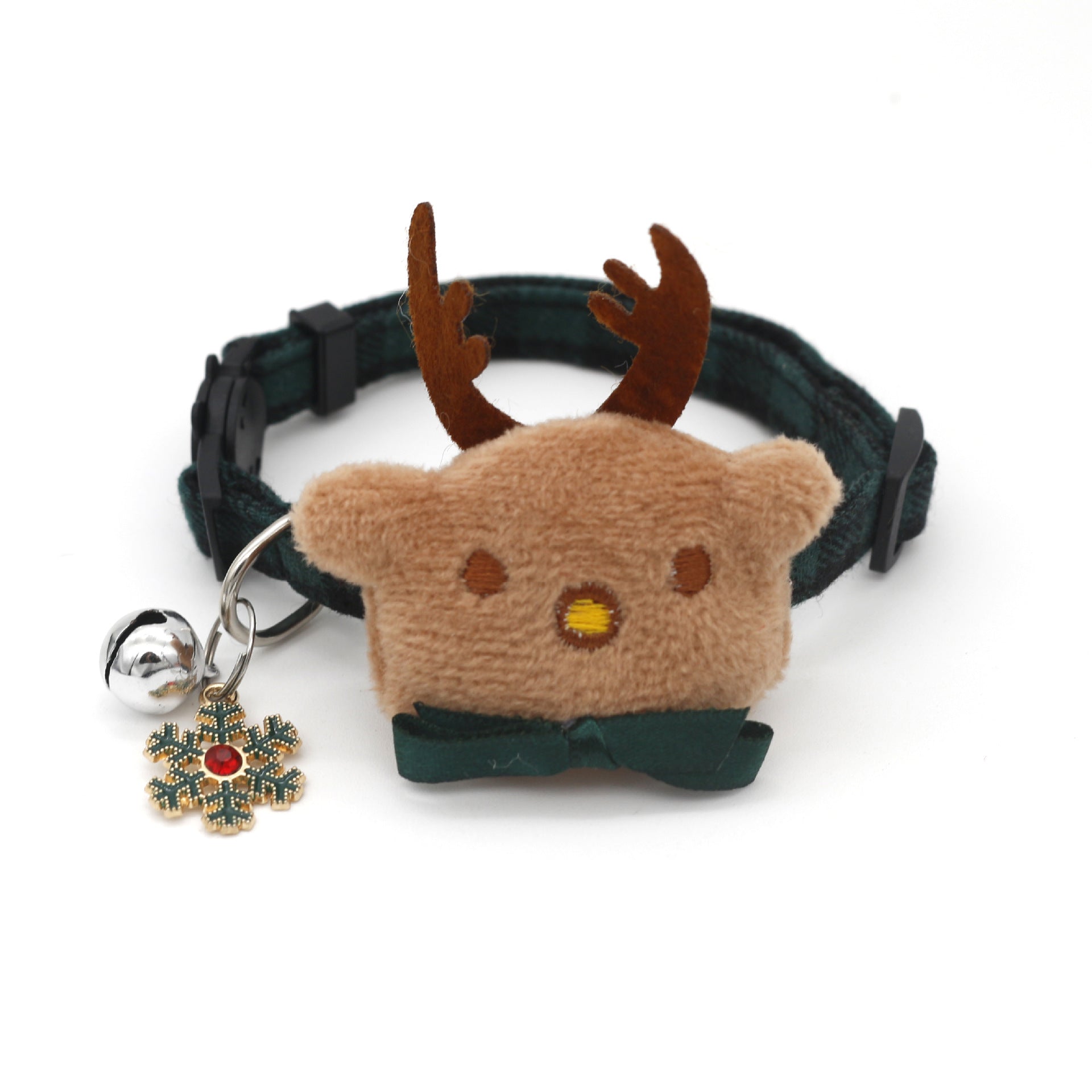 KFX-0625597 Plaid Cotton Dog Bow Collar for Christmas and Halloween Celebrations