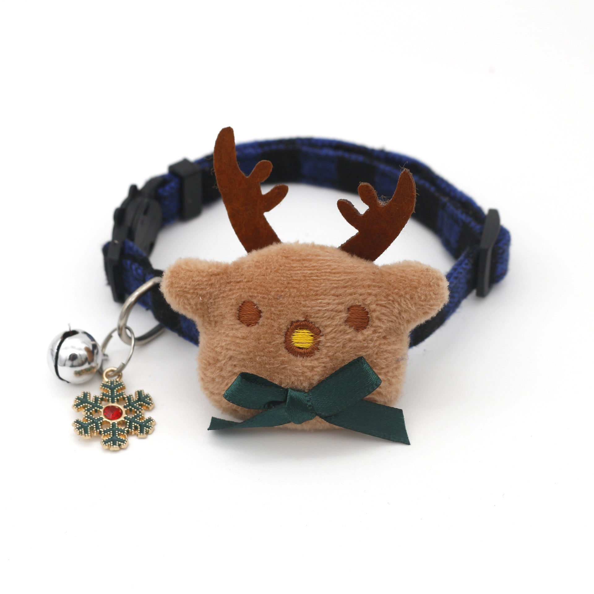 KFX-0625597 Plaid Cotton Dog Bow Collar for Christmas and Halloween Celebrations