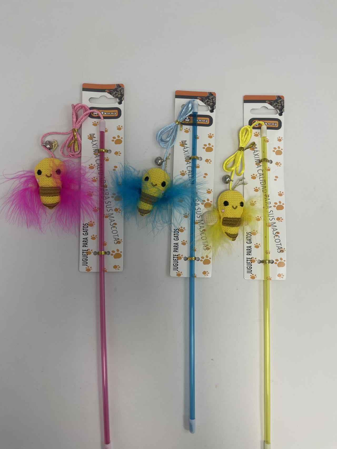 KFX-0628413 Interactive Bee Cat Teaser Wand for Playful Cats
