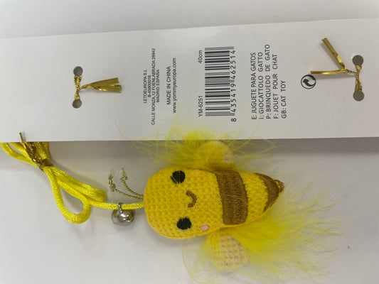 KFX-0628413 Interactive Bee Cat Teaser Wand for Playful Cats