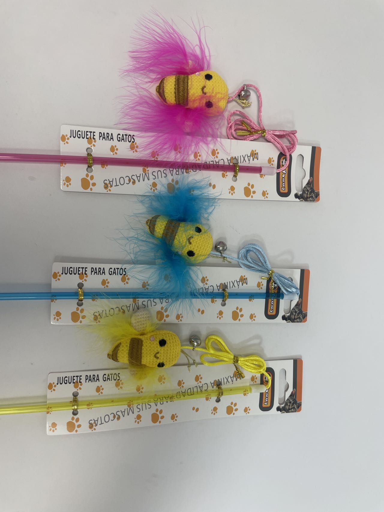 KFX-0628413 Interactive Bee Cat Teaser Wand for Playful Cats