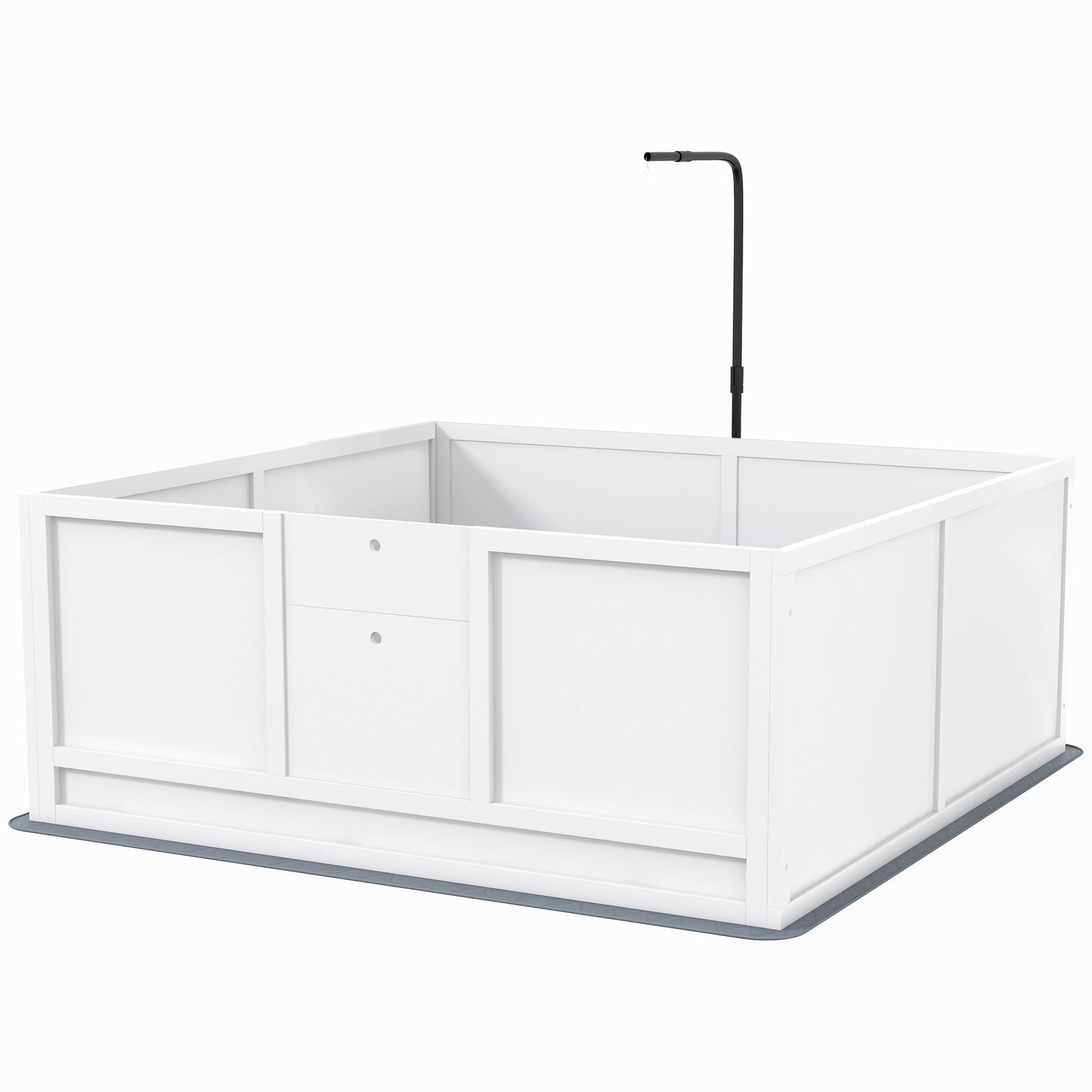 KFX-0629053 Whelping Box with Adjustable Door and Pig Rail for Safe Puppy Birth, 49" x 48"