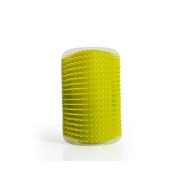 KFX-0629181 Cat Self-Grooming Wall Brush with Catnip - Durable Plastic, Soft Massage Design