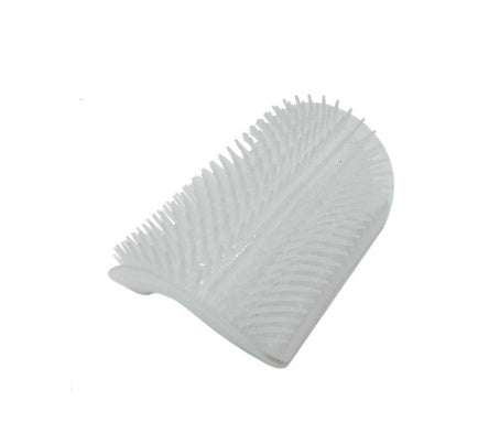 KFX-0629181 Cat Self-Grooming Wall Brush with Catnip - Durable Plastic, Soft Massage Design