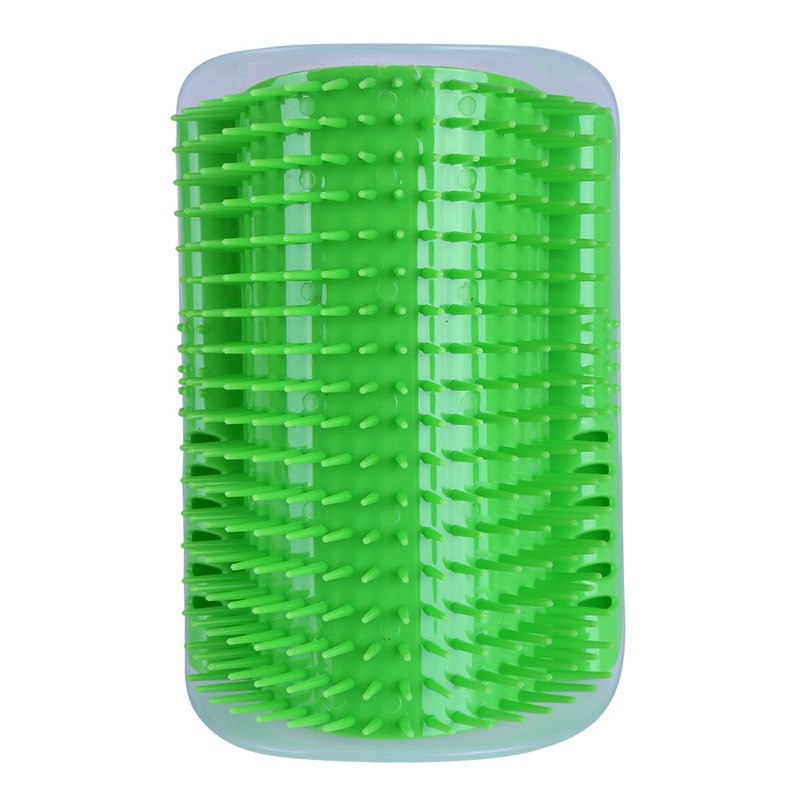 KFX-0629181 Cat Self-Grooming Wall Brush with Catnip - Durable Plastic, Soft Massage Design