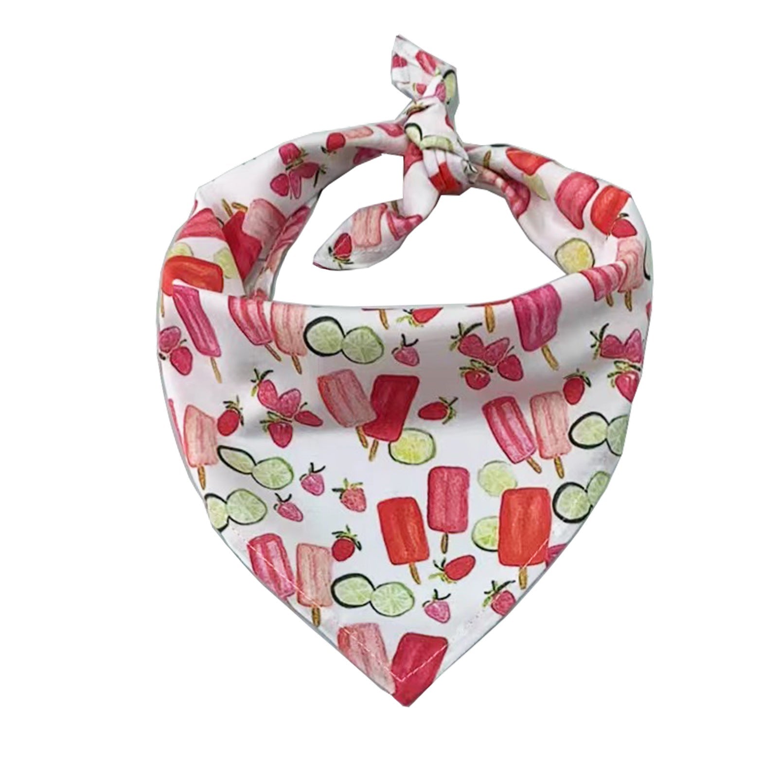 KFX-0630973 Triangle Towel for Dogs and Cats - Single Layer, Various Patterns, Suitable for Pets with Neck Size 20-46CM
