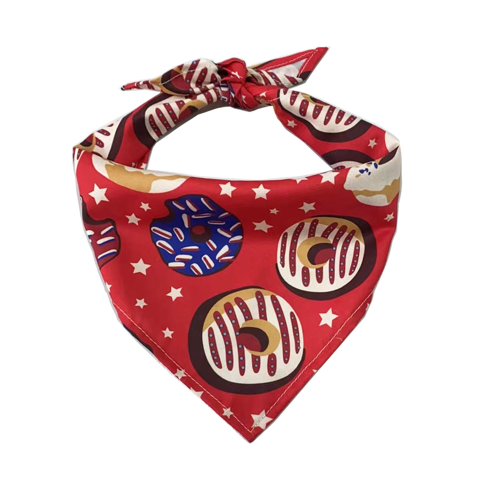 KFX-0630973 Triangle Towel for Dogs and Cats - Single Layer, Various Patterns, Suitable for Pets with Neck Size 20-46CM