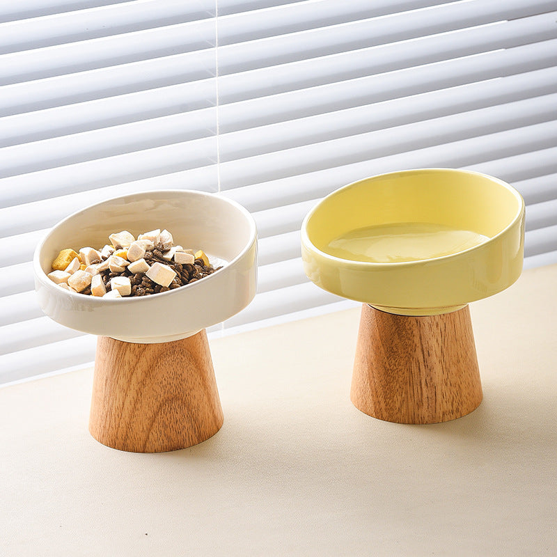 KFX-0633533 Elevated Ceramic Pet Bowl for Cats and Small Dogs - Ideal for Food and Water