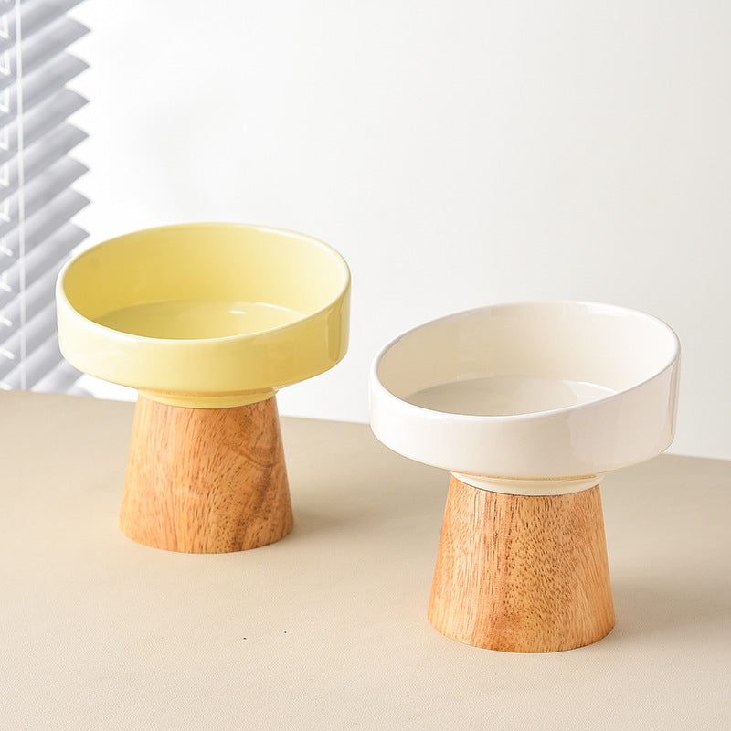 KFX-0633533 Elevated Ceramic Pet Bowl for Cats and Small Dogs - Ideal for Food and Water
