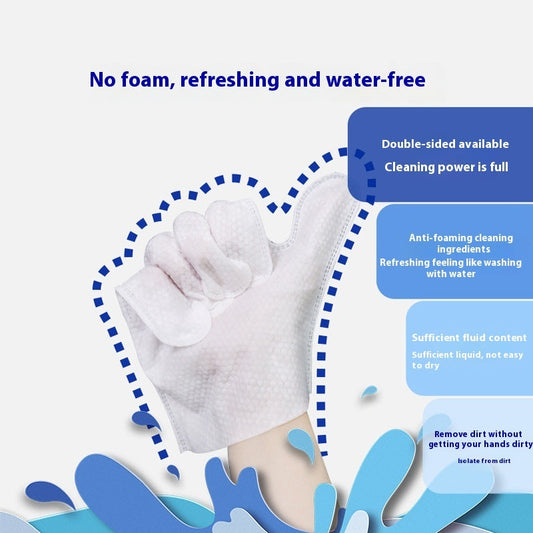 KFX-0634941 Pet Bath-Free Cleaning Gloves - Disposable Non-Woven Fabric Wipes for Dogs (6 Pack)