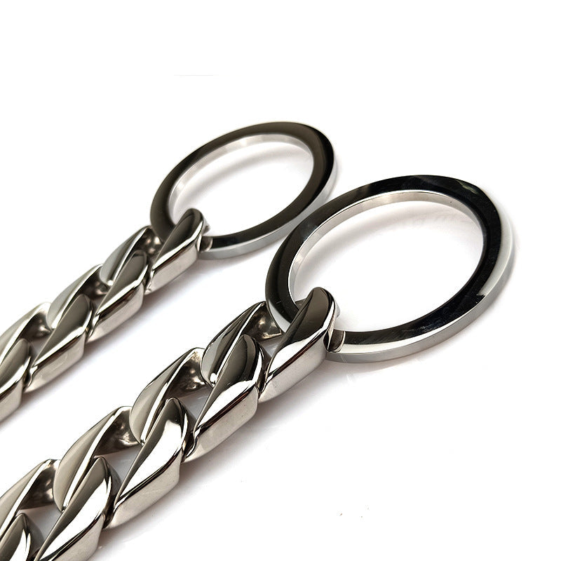 KFX-0635325 Mirror Polished Large Dog Necklace with Scalable Collar Options in Gold and Silver