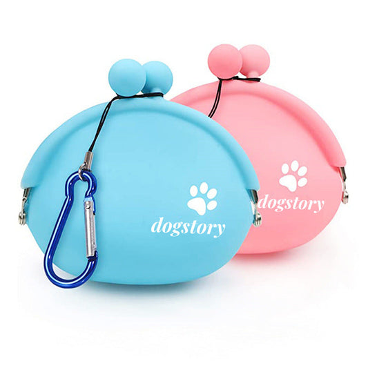 KFX-0635581 Silicone Pet Snack Bag in Assorted Colors – Medium Soft, Compact Design
