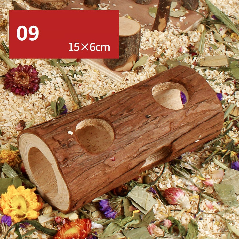KFX-0636605 Wooden Fence Landscaping Platform Swing Toy for Small Pets