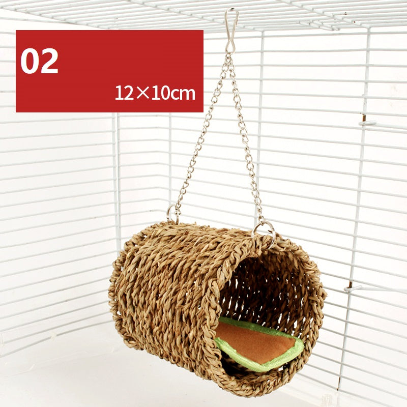KFX-0636605 Wooden Fence Landscaping Platform Swing Toy for Small Pets
