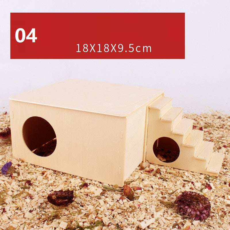 KFX-0636605 Wooden Fence Landscaping Platform Swing Toy for Small Pets