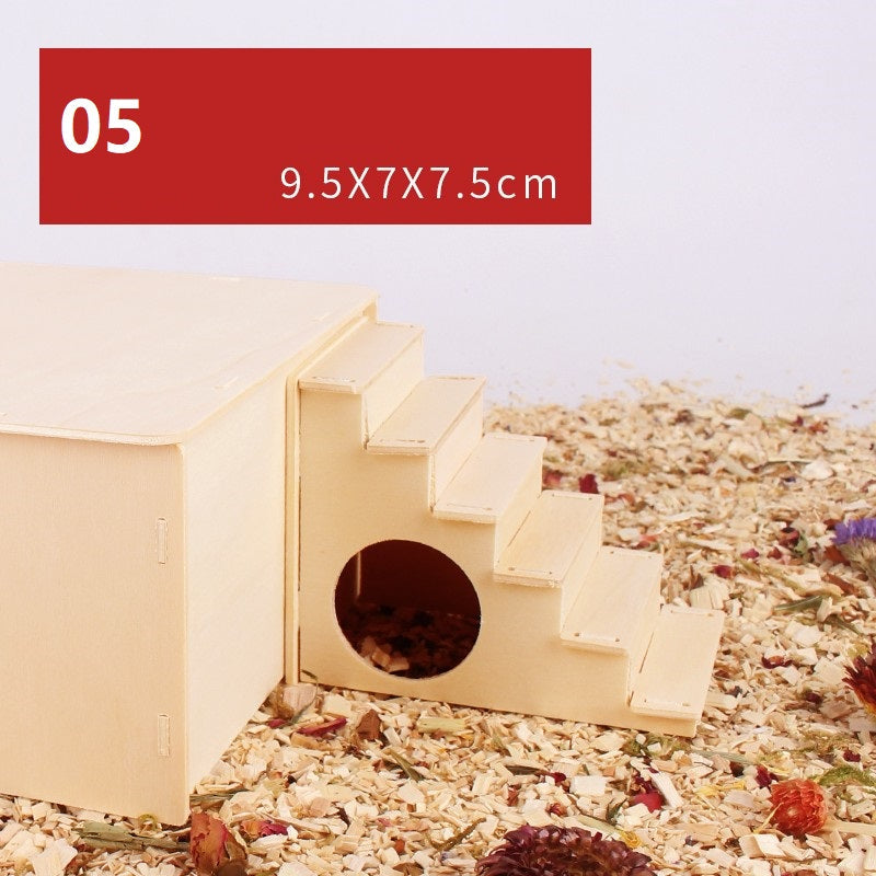 KFX-0636605 Wooden Fence Landscaping Platform Swing Toy for Small Pets