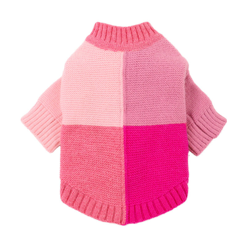 KFX-0637117 Cozy Acrylic Dog Sweater in Yellow, Pink, or White - Various Sizes Available