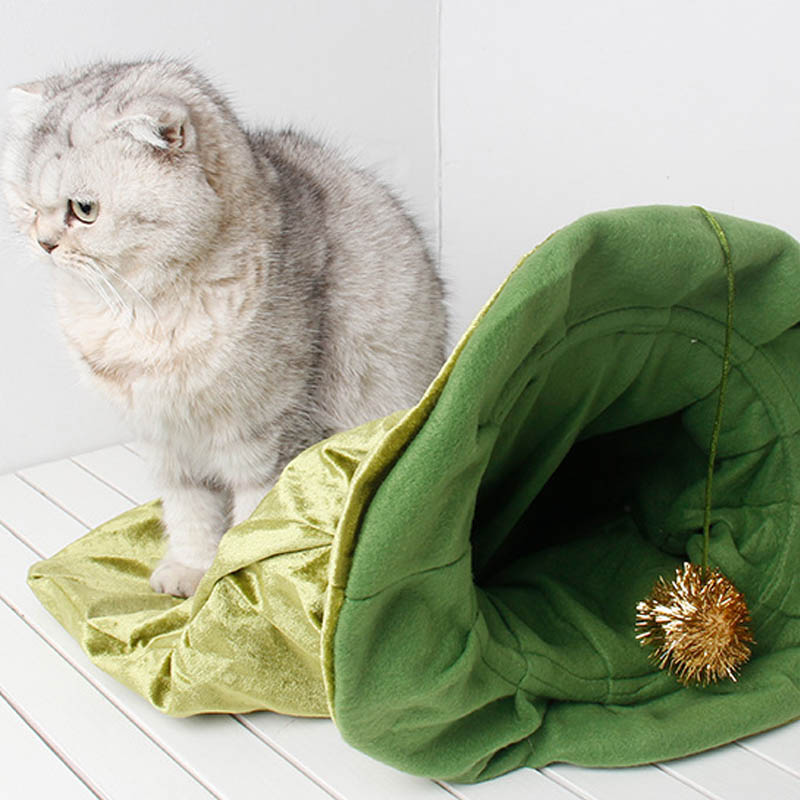 KFX-0639165 Pet Flannel Storage Bag in Chou-121 Green – Durable Cloth Design, One Size