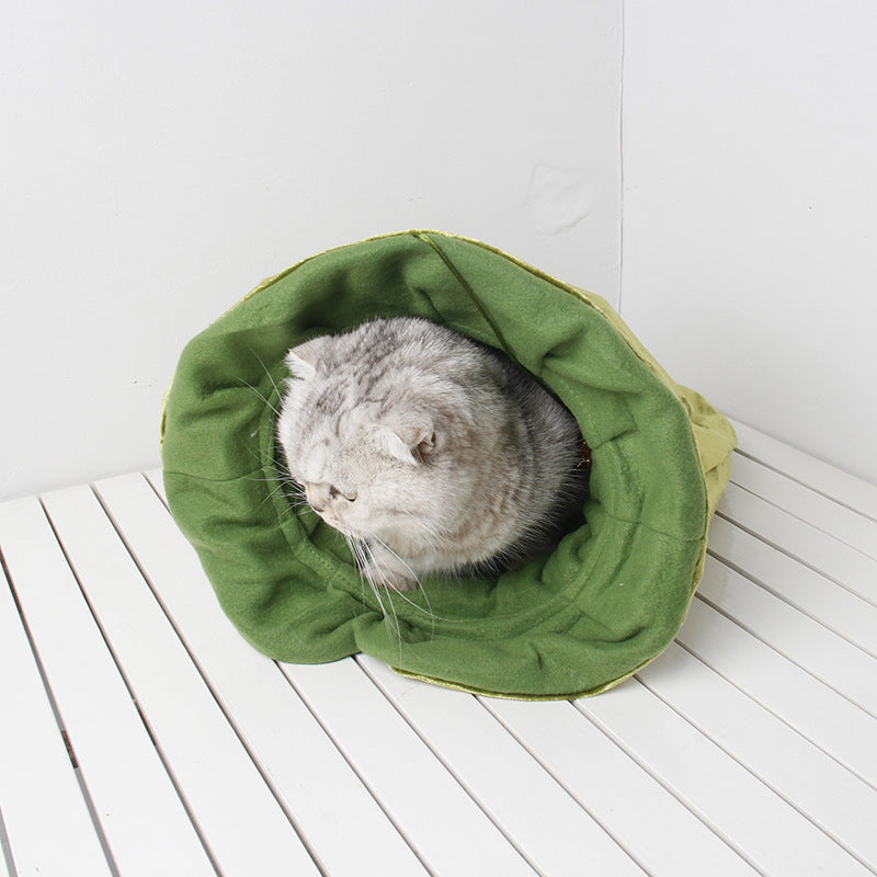 KFX-0639165 Pet Flannel Storage Bag in Chou-121 Green – Durable Cloth Design, One Size