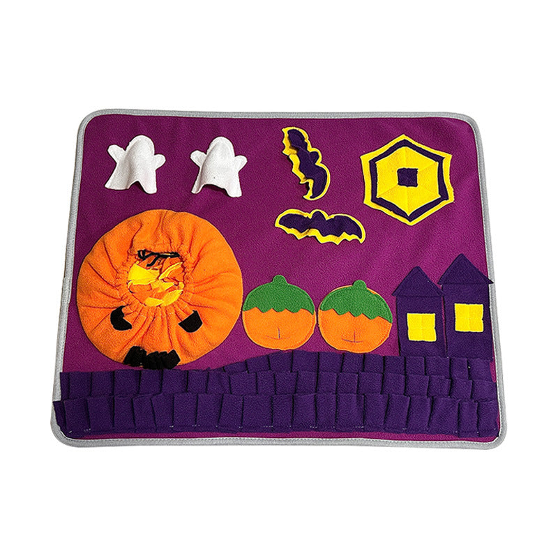 KFX-0639933 Halloween Scented Sniffing Pad for Dogs and Cats, Non-Slip Pet Toy, 50 x 60 cm Polar Fleece