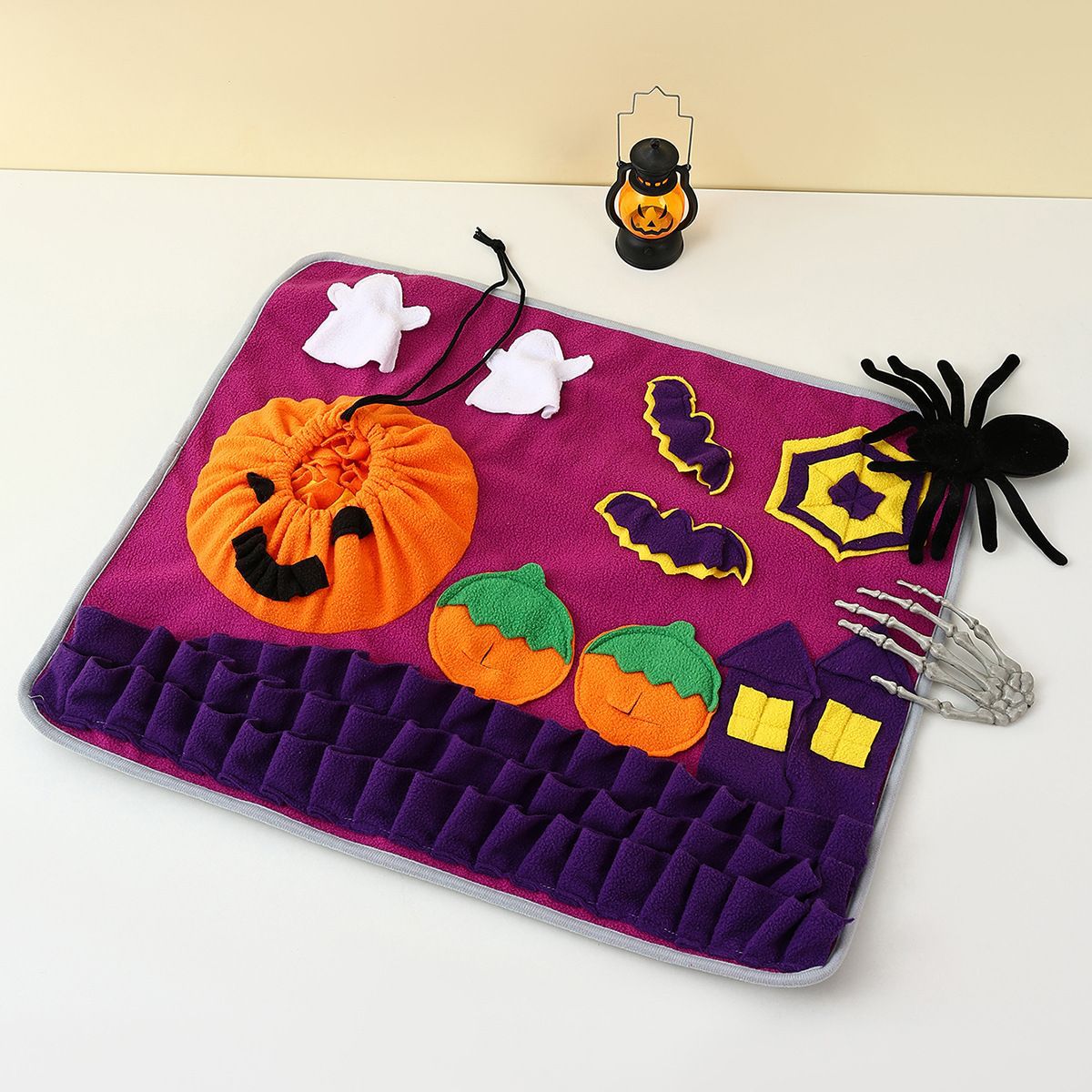 KFX-0639933 Halloween Scented Sniffing Pad for Dogs and Cats, Non-Slip Pet Toy, 50 x 60 cm Polar Fleece