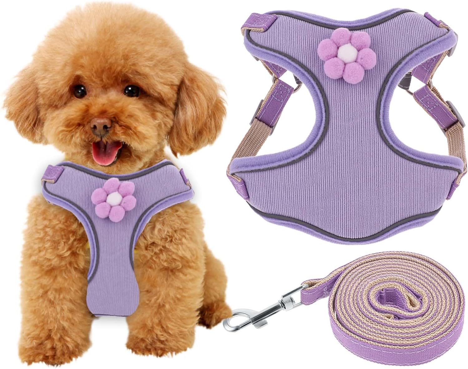 KFX-0640573 Breathable Mesh Dog Vest Harness with Quick Release Buckle for Small, Medium, and Large Dogs