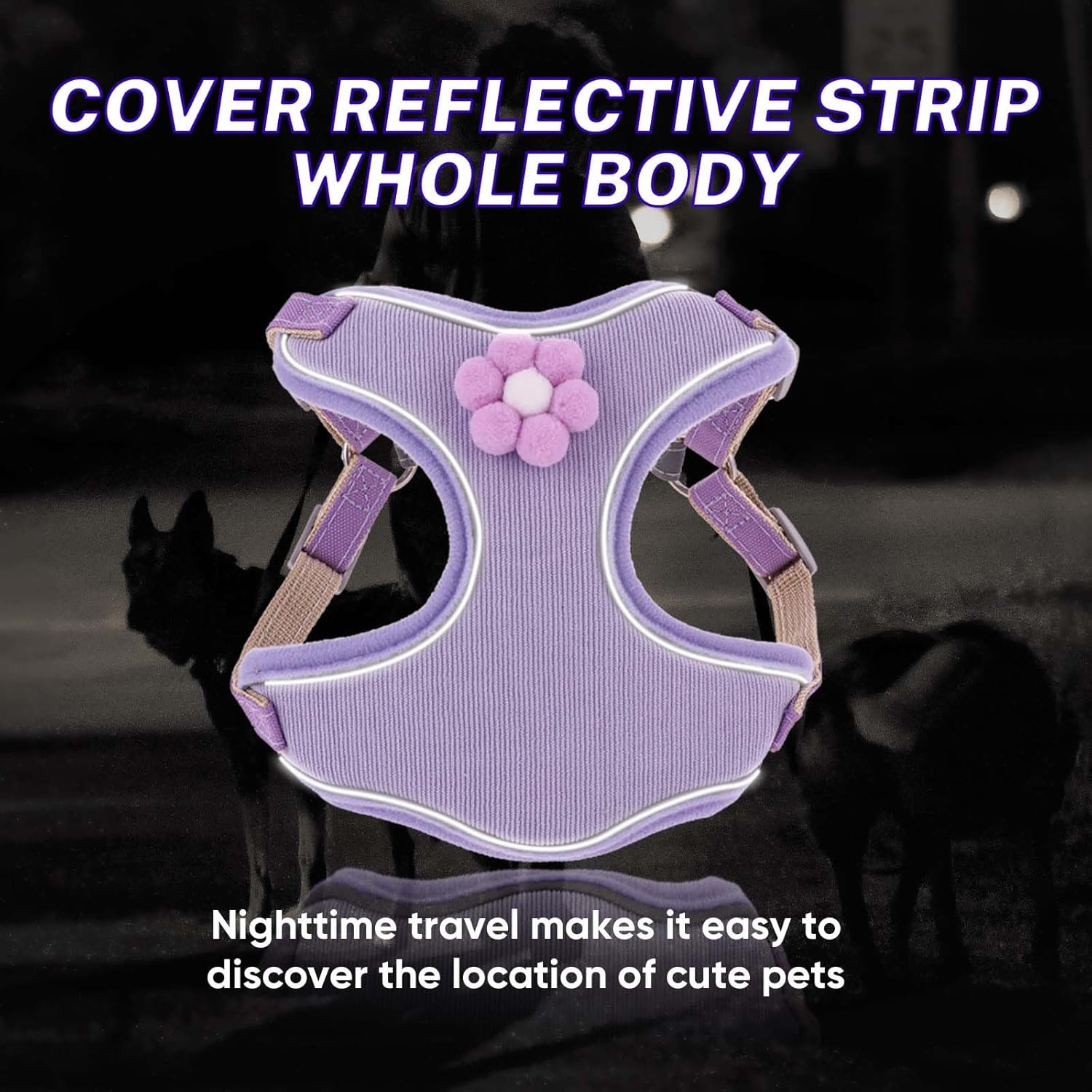 KFX-0640573 Breathable Mesh Dog Vest Harness with Quick Release Buckle for Small, Medium, and Large Dogs