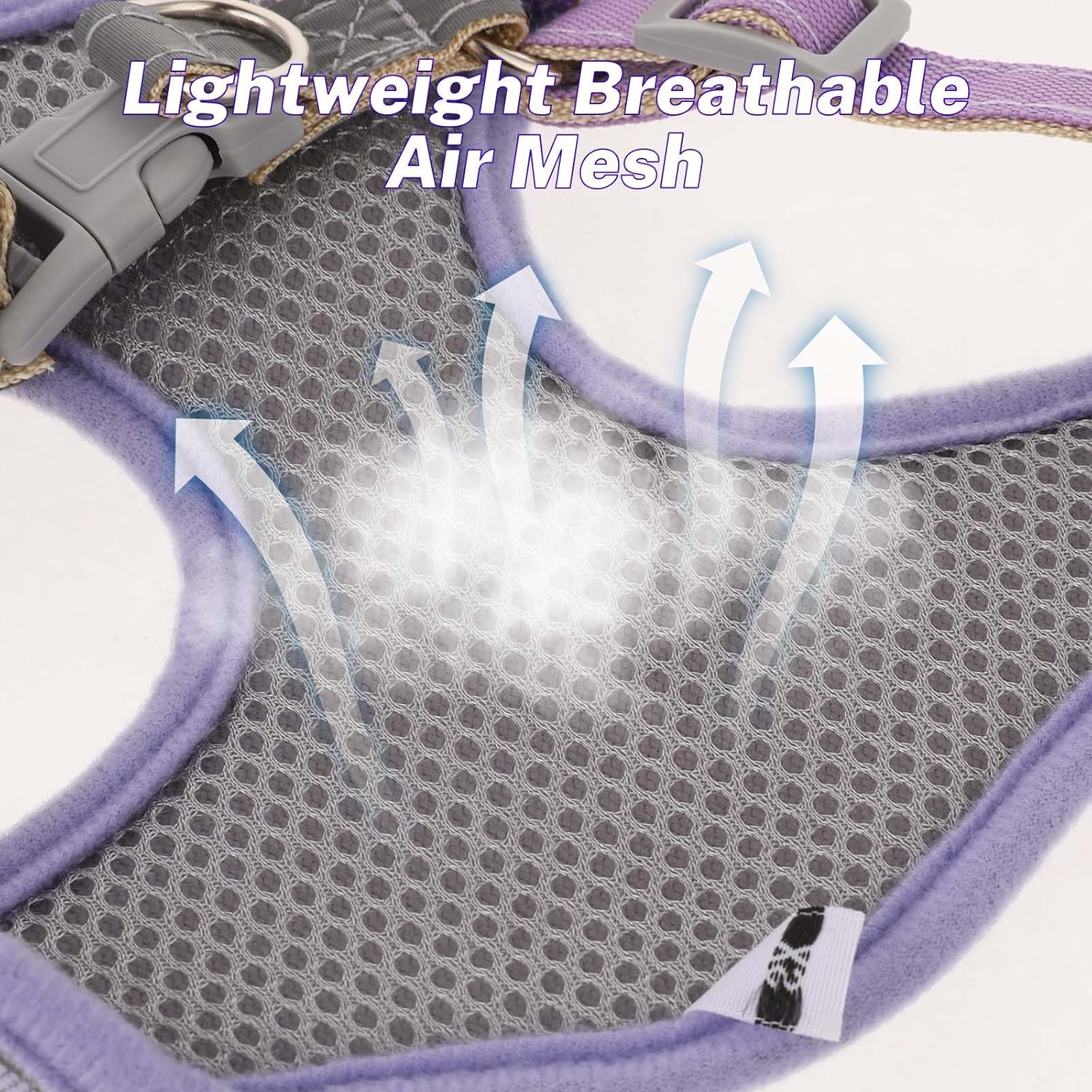 KFX-0640573 Breathable Mesh Dog Vest Harness with Quick Release Buckle for Small, Medium, and Large Dogs