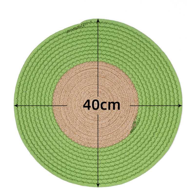 KFX-0640957 Japanese Cat Claw Grinding Mattress - Cotton Thread, 40cm Diameter, Available in Various Colors