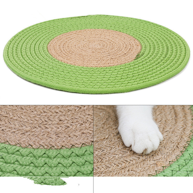 KFX-0640957 Japanese Cat Claw Grinding Mattress - Cotton Thread, 40cm Diameter, Available in Various Colors