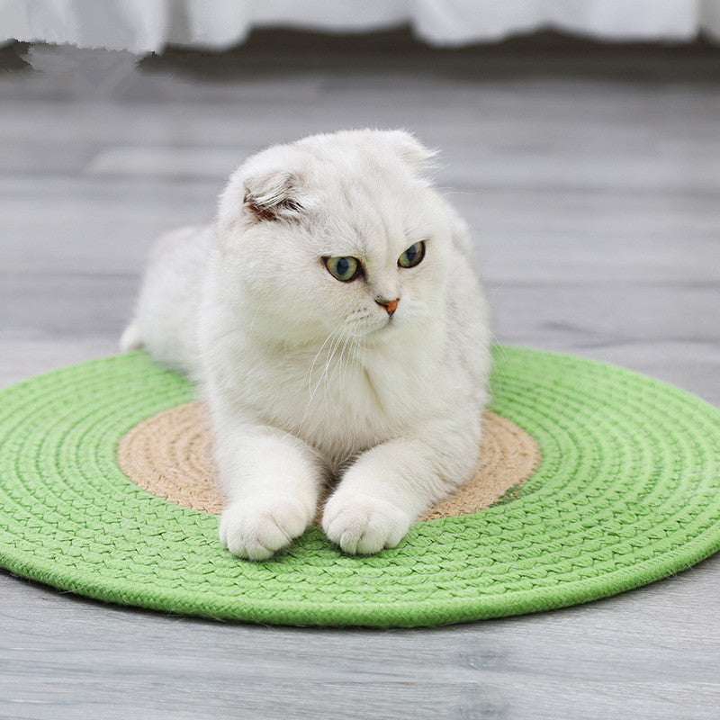 KFX-0640957 Japanese Cat Claw Grinding Mattress - Cotton Thread, 40cm Diameter, Available in Various Colors